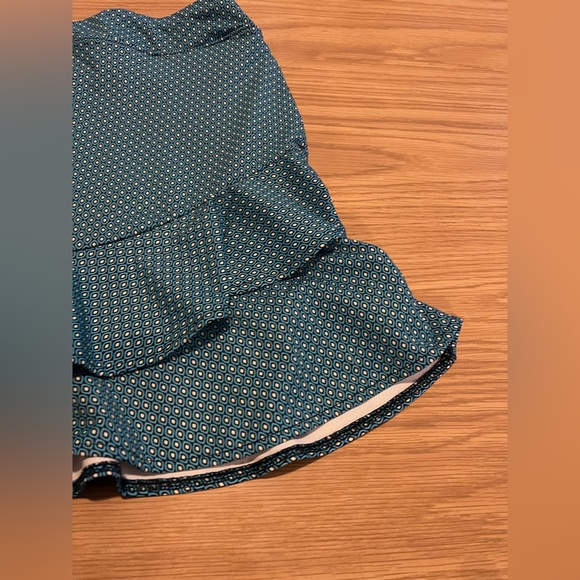 NWT Lady Hagan Blue Patterned Ruffle Skirt W Built In Shorts Sz XL - Picture 4 of 7